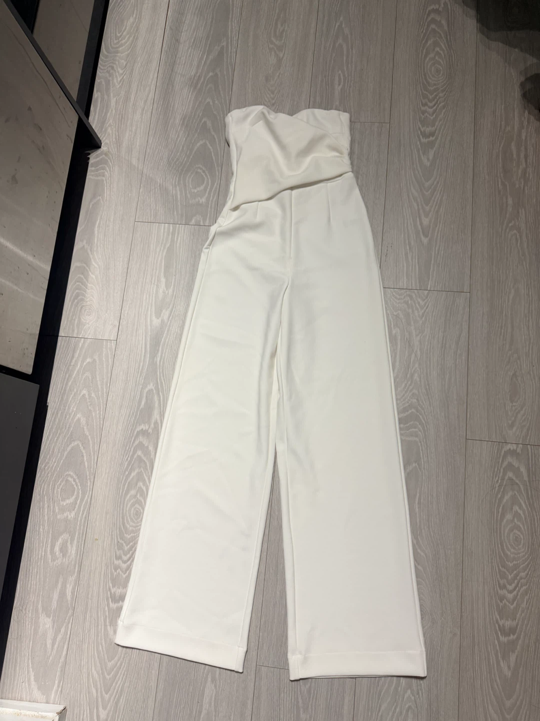 White Strapless Jumpsuit