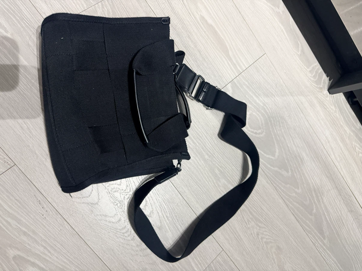 Black Canvas Shoulder Bag