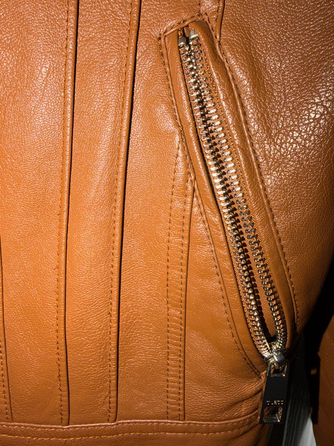 Guess Brown Faux Leather Jacket Medium - photo 3