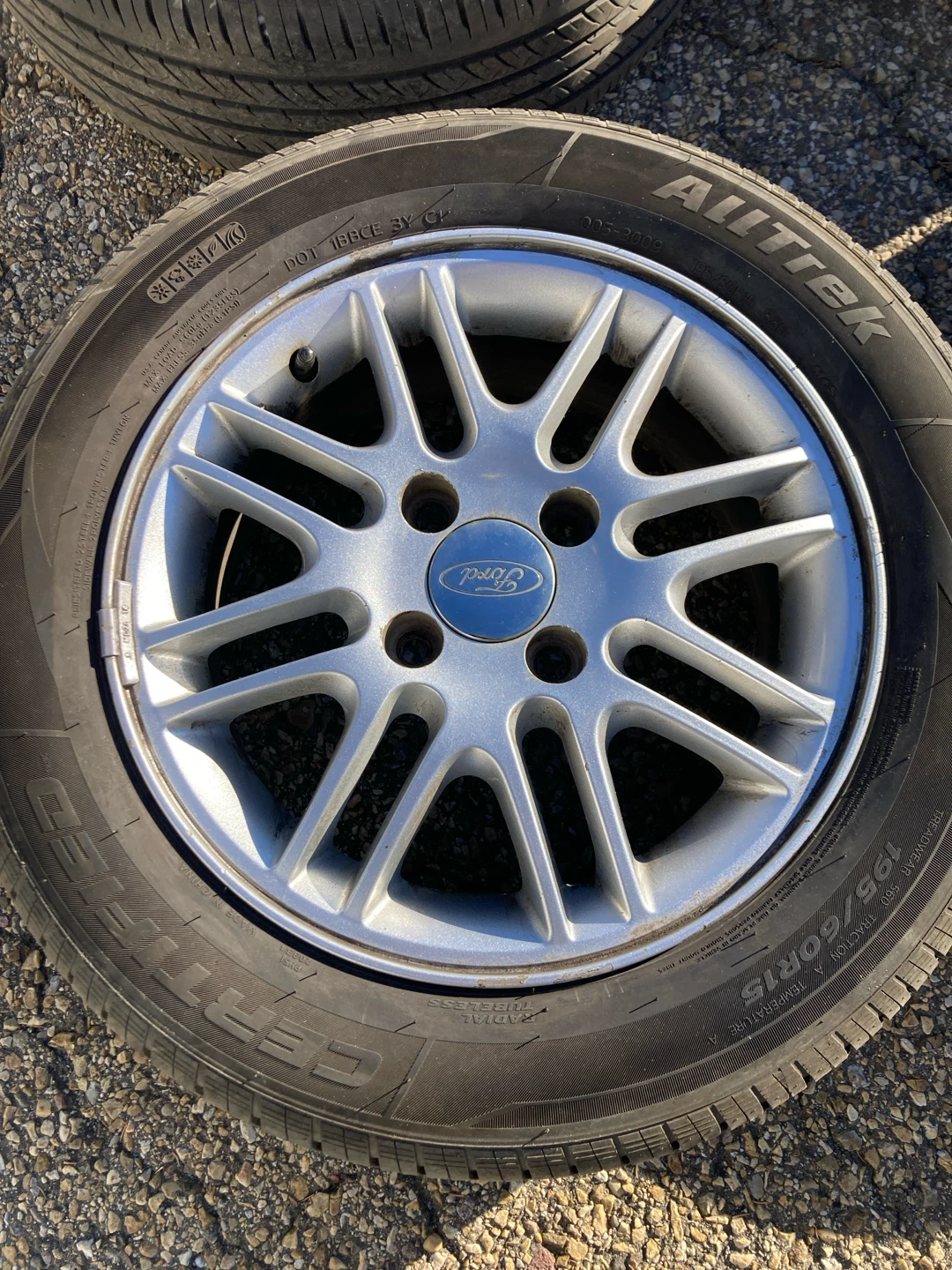 Set of 195/60 R15 All Season Tires on Aluminum Rims - photo 2