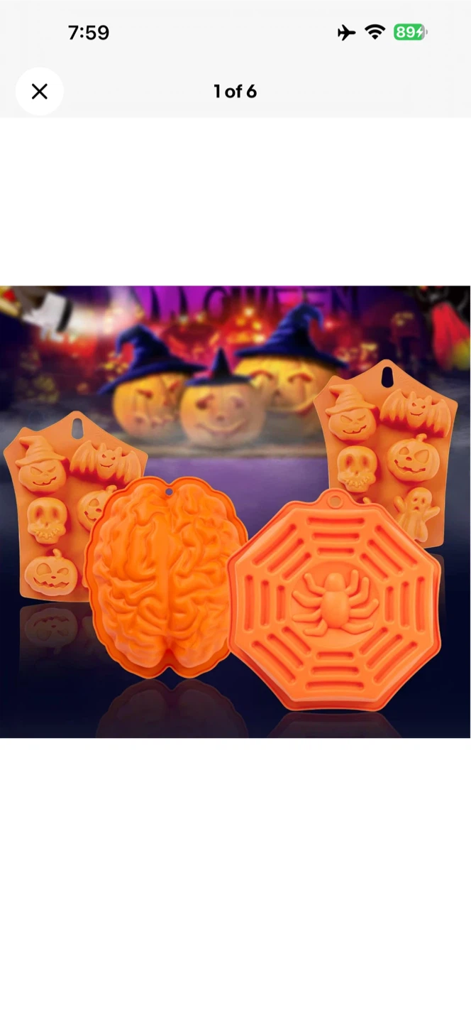 Halloween Set of 4 Silicon Molds for baking