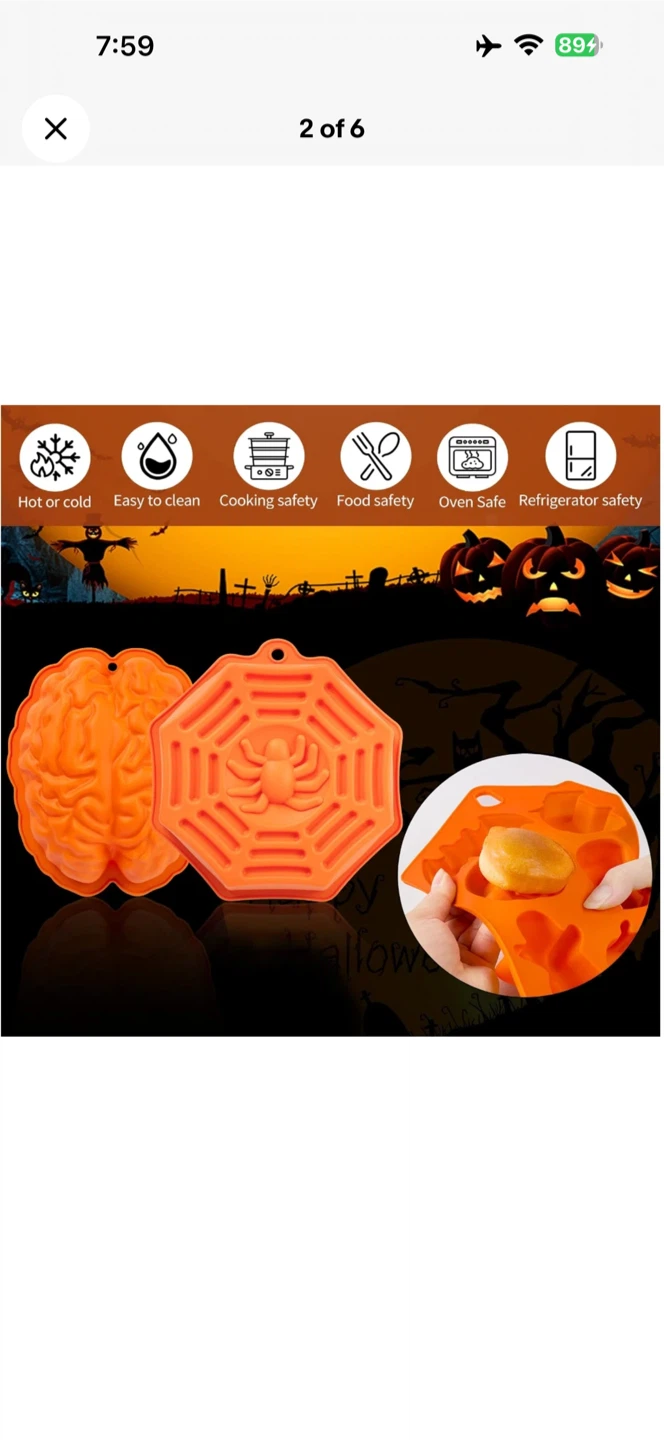 Halloween Set of 4 Silicon Molds for baking - photo 2