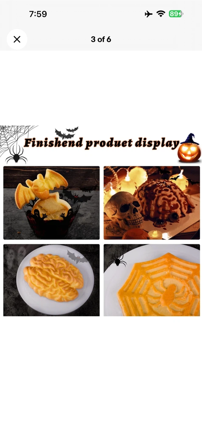 Halloween Set of 4 Silicon Molds for baking - photo 3