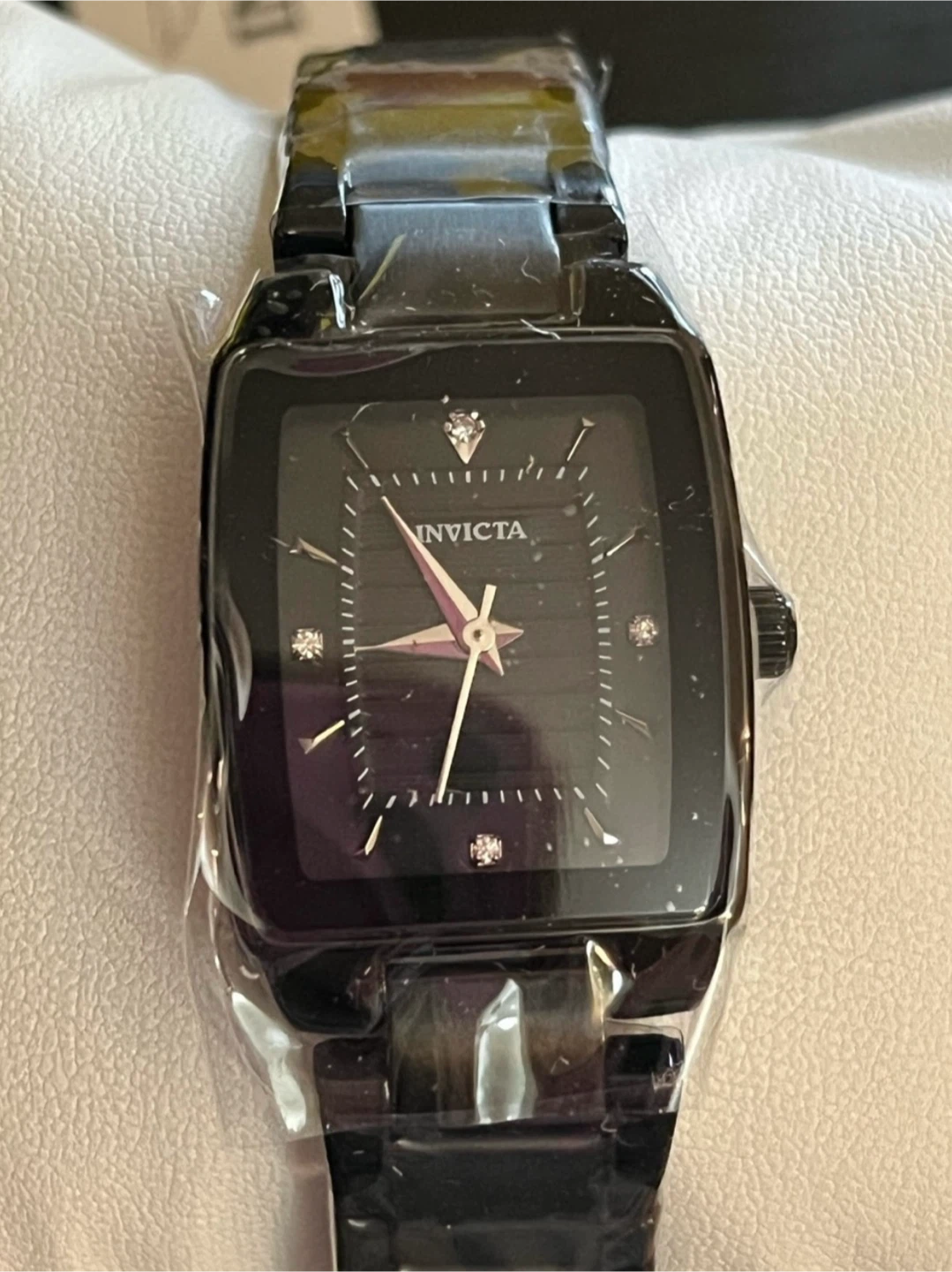 Invicta Celestial Lady Black Rectangular Watch 22.7mm NEW - photo 4