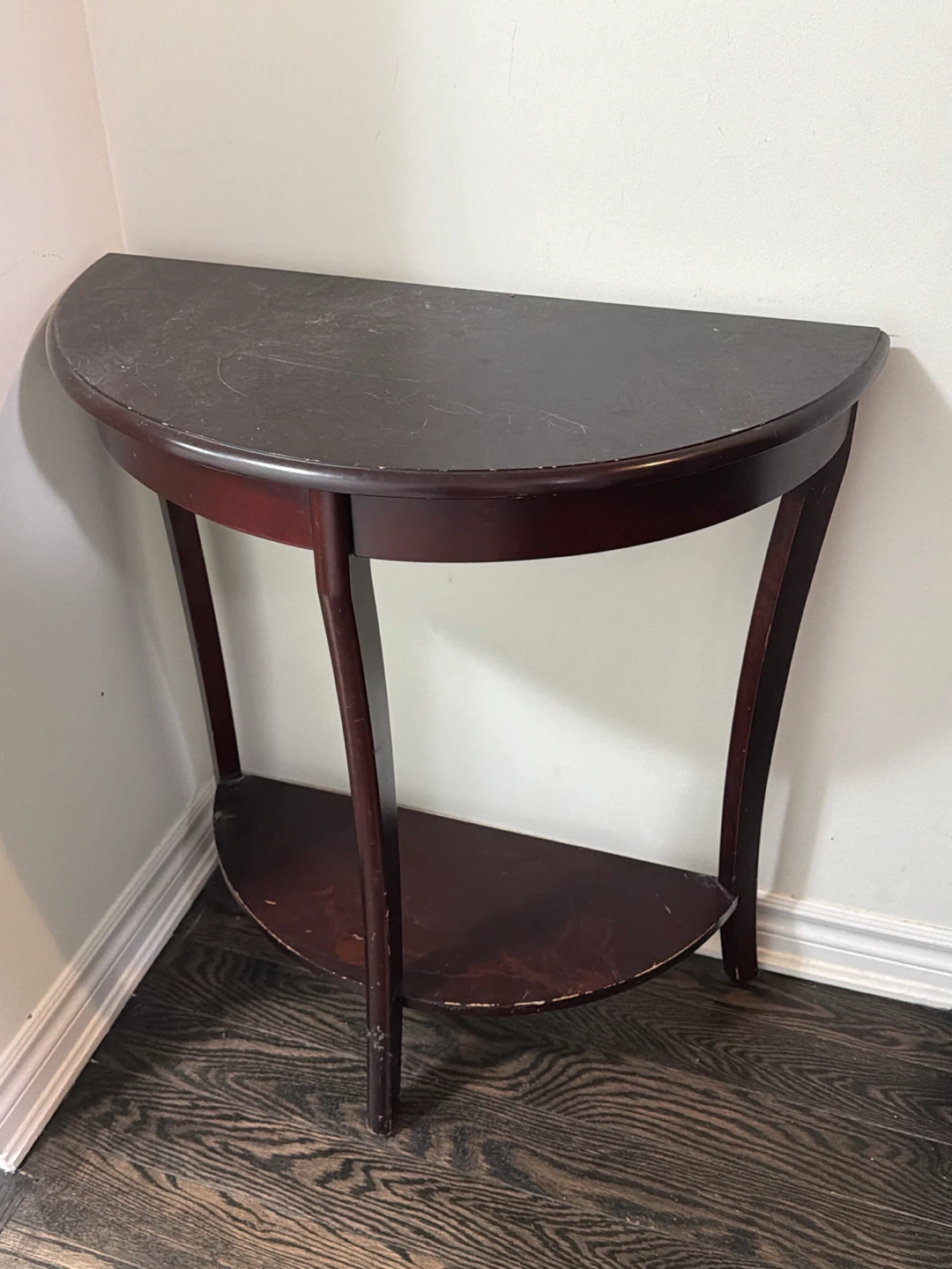 Half-moon console table