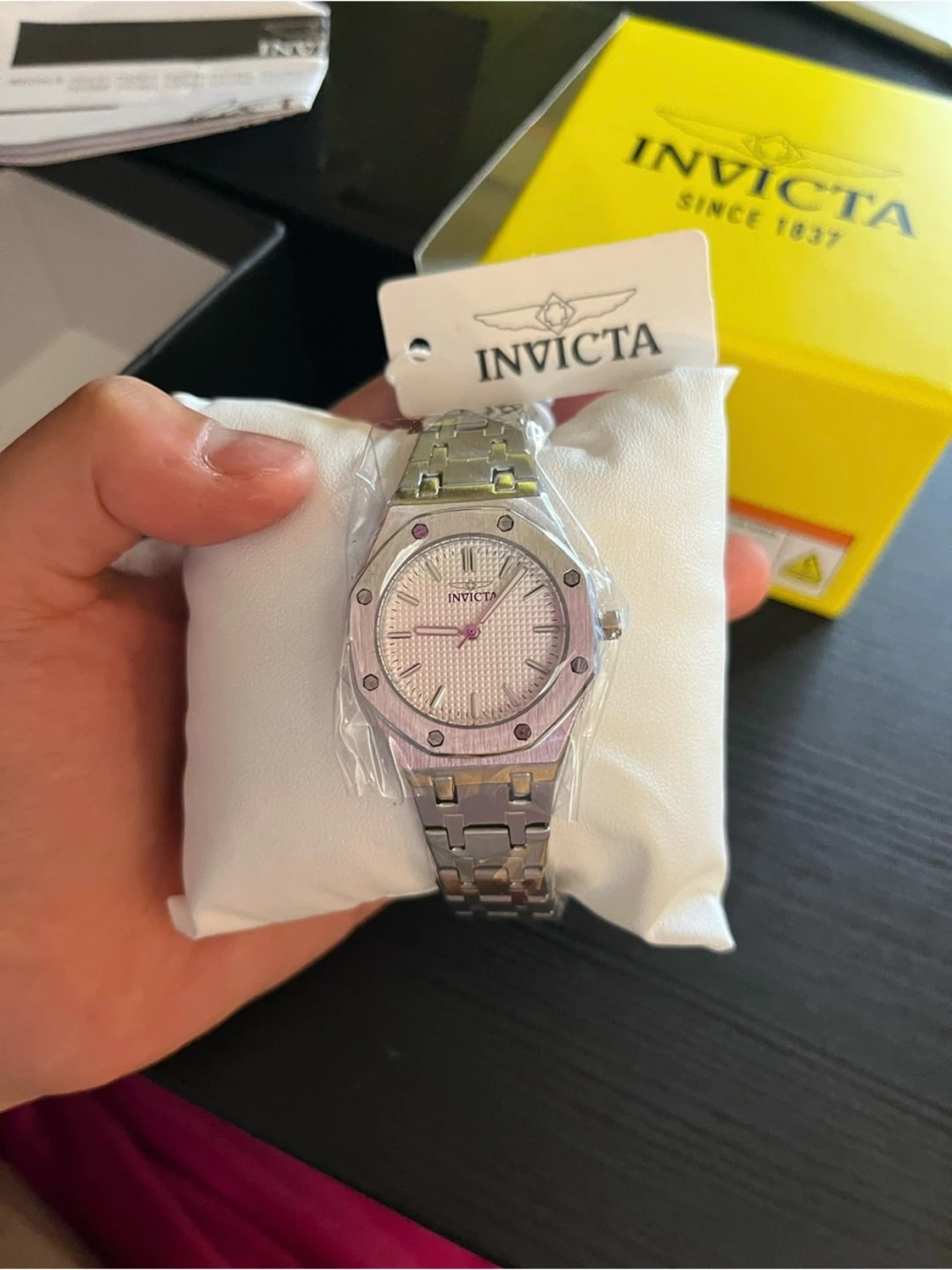 Invicta Angel Silver Gold Crystal Watch 30mm NEW