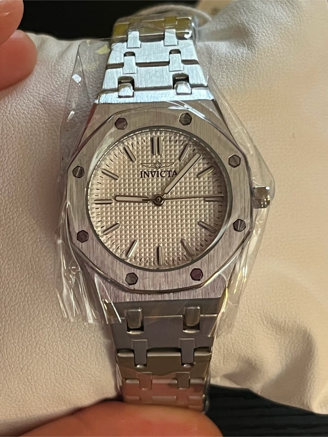 Invicta Angel Silver Gold Crystal Watch 30mm NEW - photo 4
