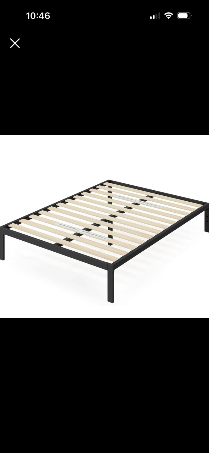 Full Size Metal Bed Frame with free coil mattress - photo 3