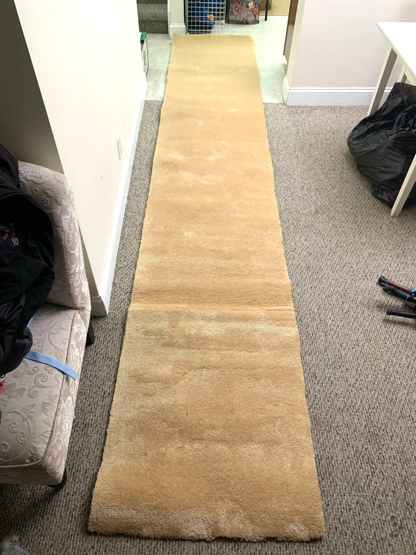 Extra Long Hallway Runner Rug Beige Carpet Floor Mat  13.5 Ft