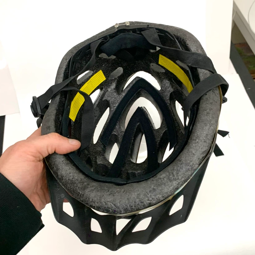 CCM Bicycle Helmet in Gold and Green - photo 3