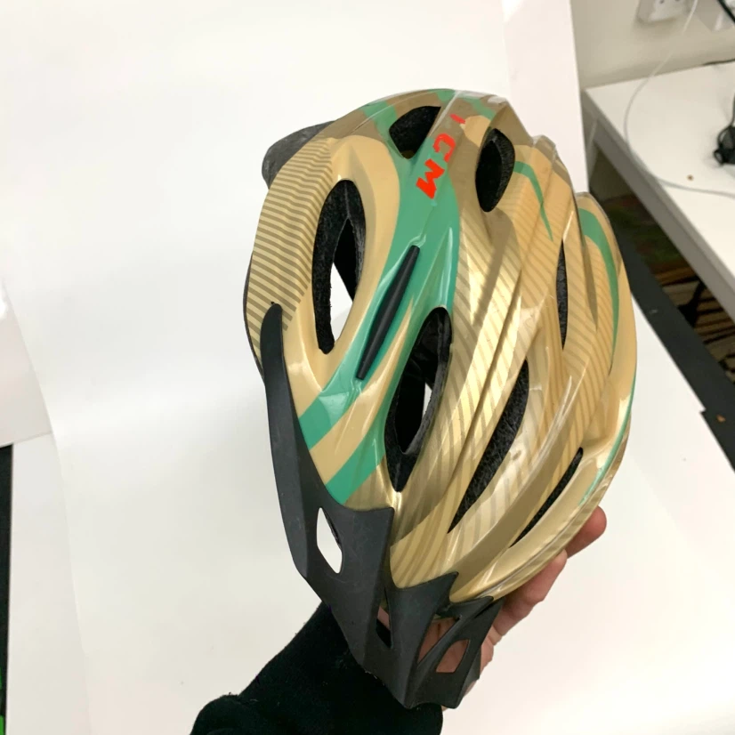 CCM Bicycle Helmet in Gold and Green - photo 4