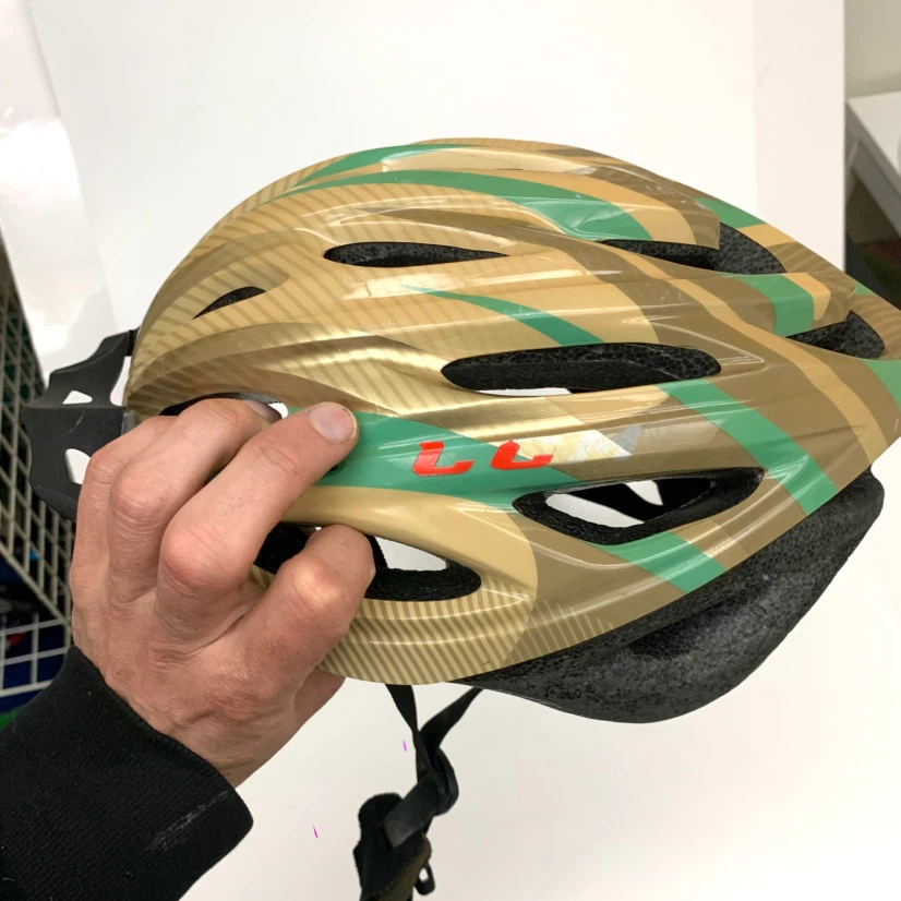 CCM Bicycle Helmet in Gold and Green - photo 5