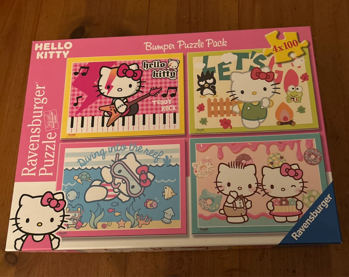 Hello Kitty Pack of Four 100-Piece Puzzles