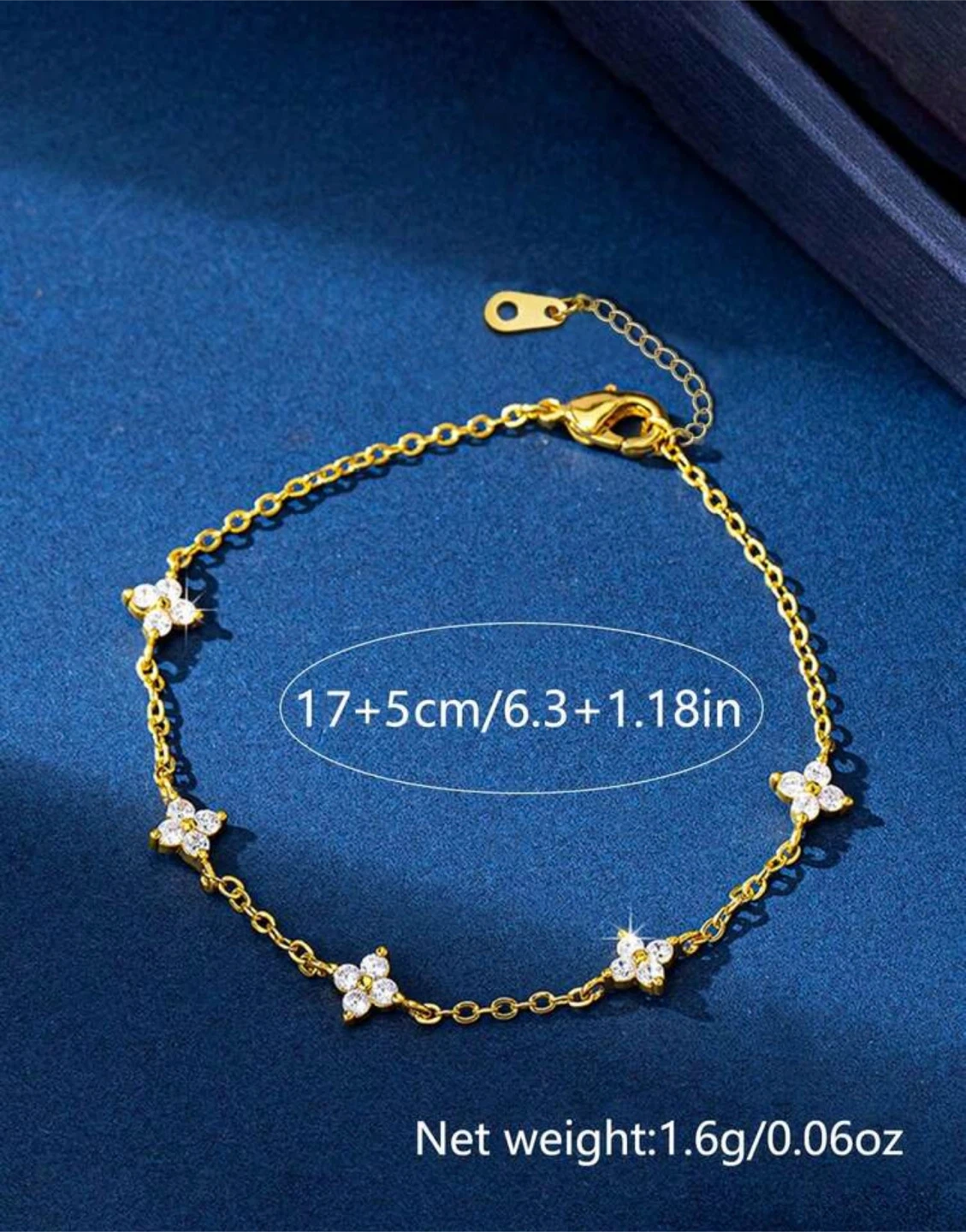 Gold-Tone Crystal Clover Bracelet - photo 2