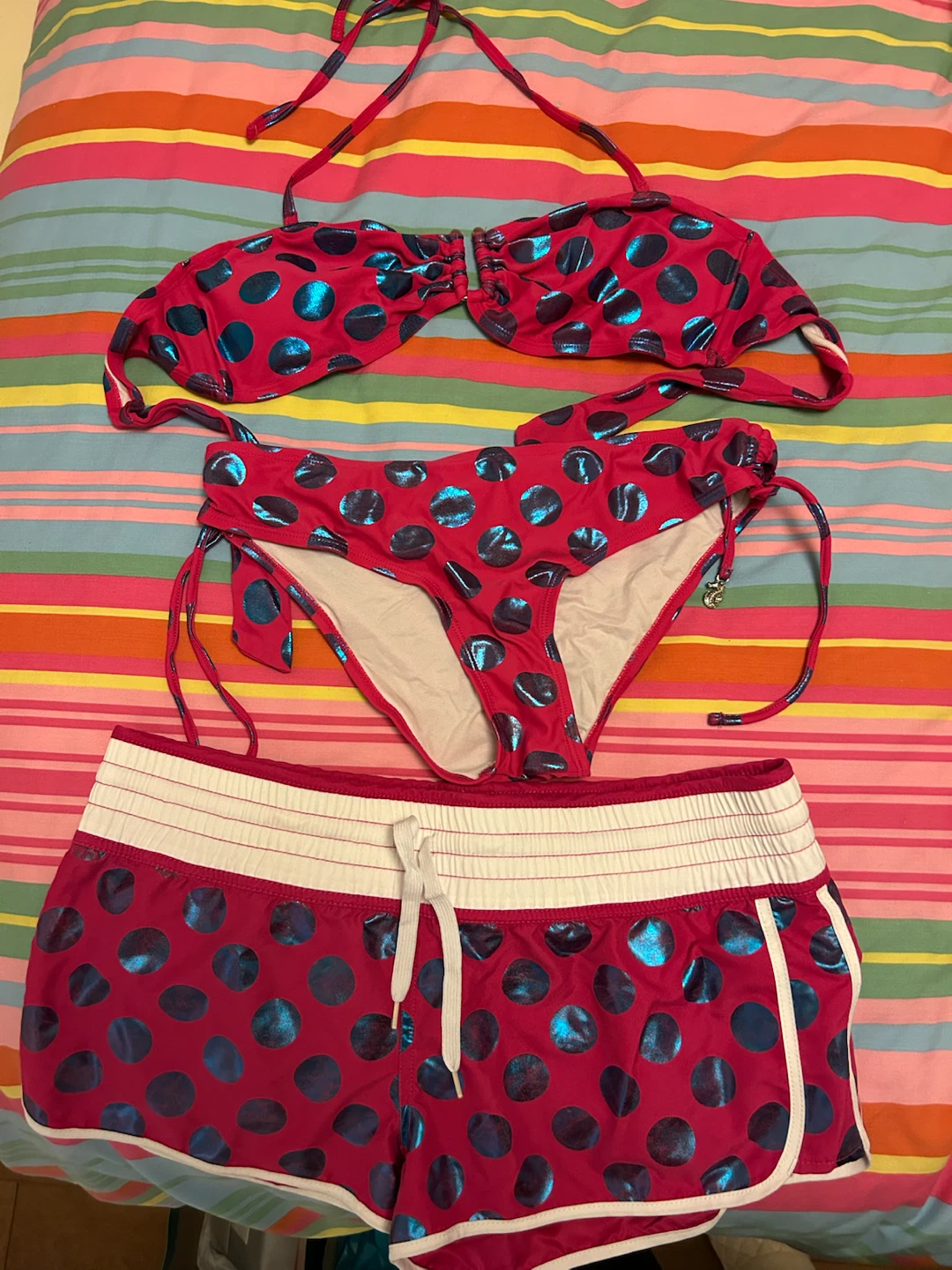 Firefly Pink bikini set with shorts - Free