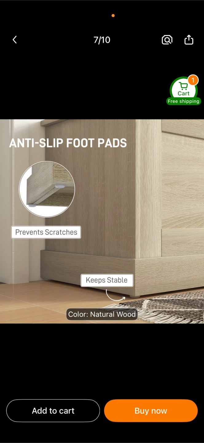 Natural Wood Storage Bench - photo 5