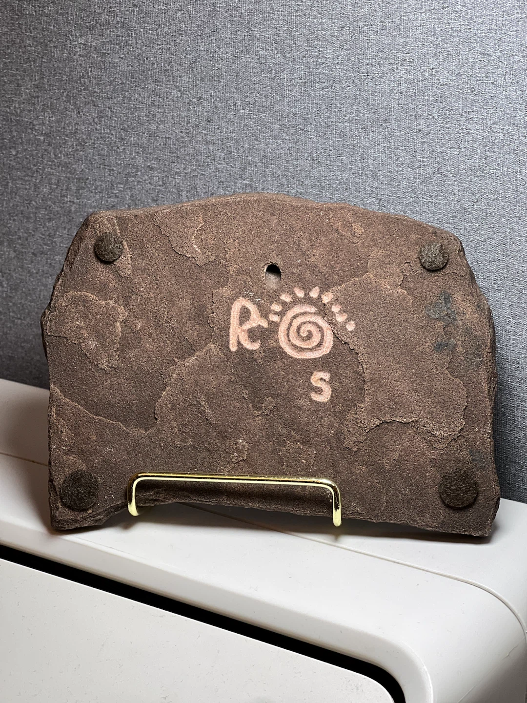 Unique Hand-Carved Stone Petroglyph "Togetherness" by Ron White - photo 4