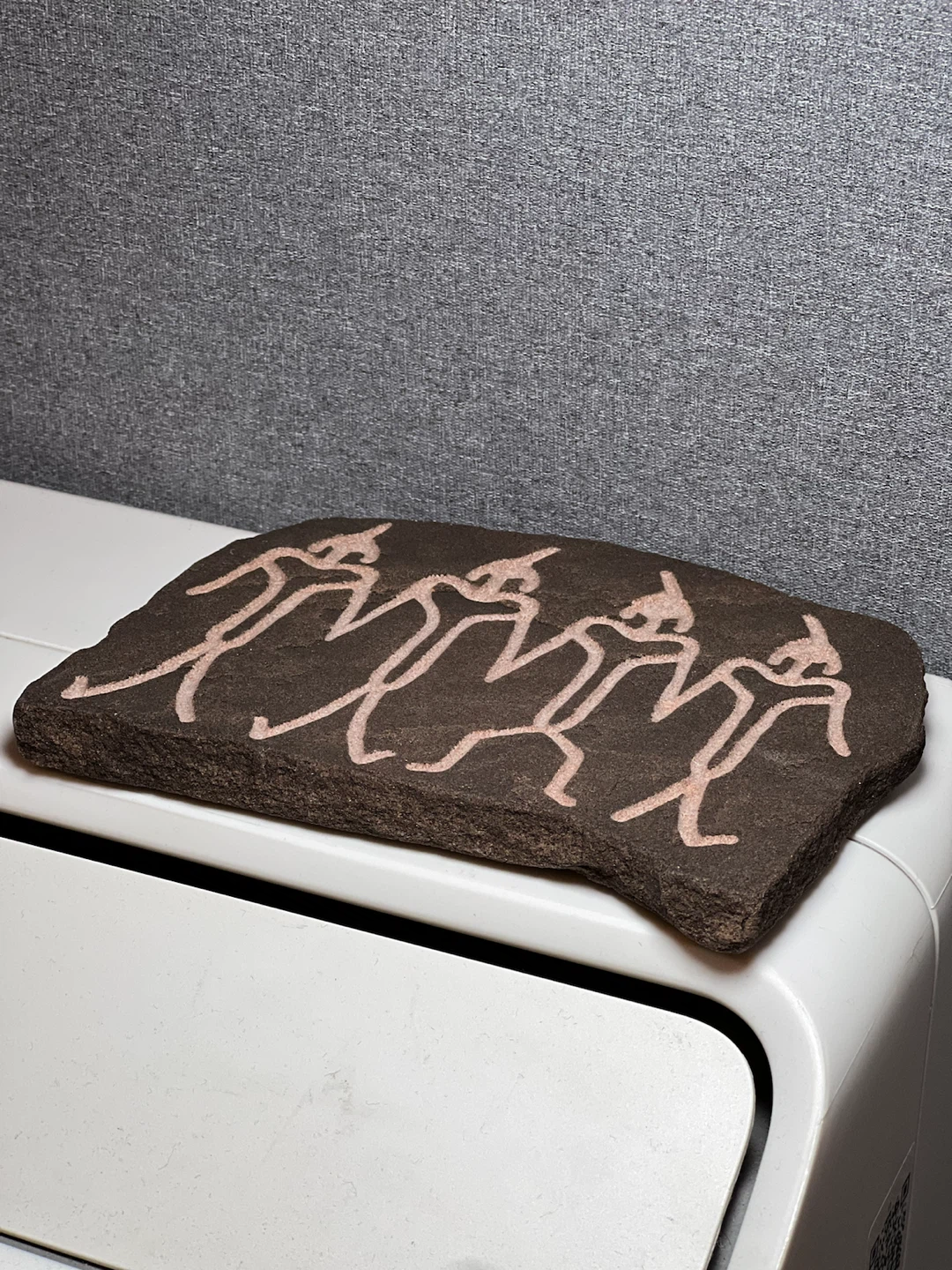 Unique Hand-Carved Stone Petroglyph "Togetherness" by Ron White - photo 5