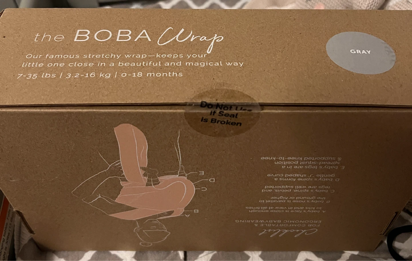 BNIB Boba Baby Wrap Carrier - photo 3