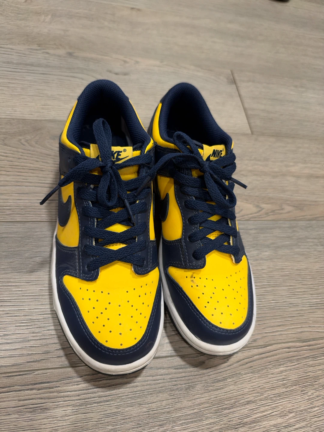 Nike Dunk Low Sneakers Yellow and Navy