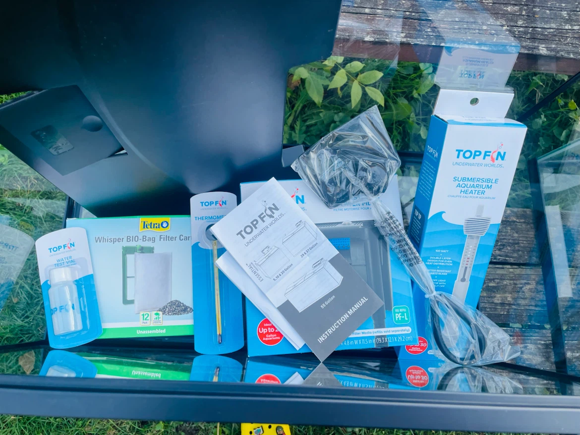 New Topfin 29 gallon fish tank set - photo 2