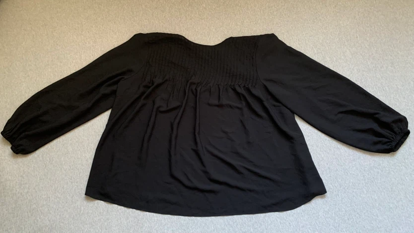 Addition Elle Black Long Sleeve Blouse - Size 2X NEEDS REPAIR