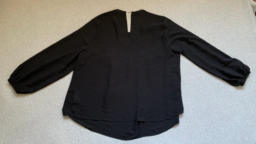 Addition Elle Black Long Sleeve Blouse - Size 2X NEEDS REPAIR - photo 2