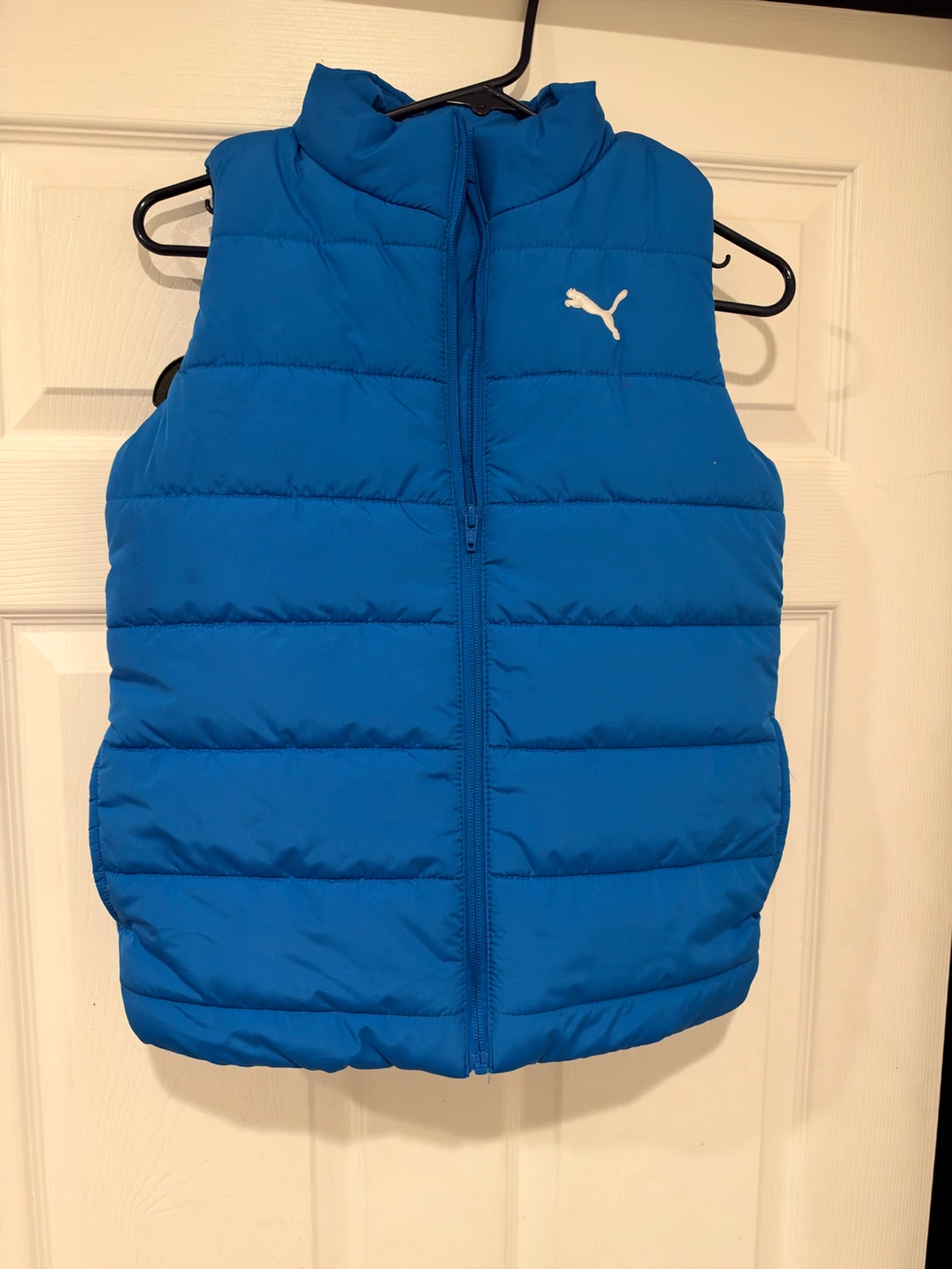 Puma Kids Blue Puffer Vest Size M 10/12