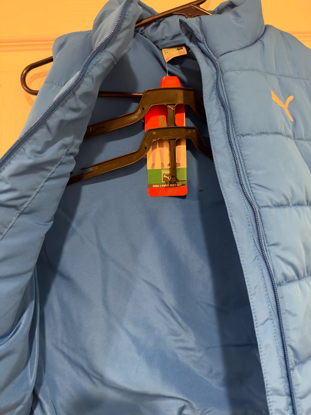 Puma Kids Blue Puffer Vest Size M 10/12 - photo 3