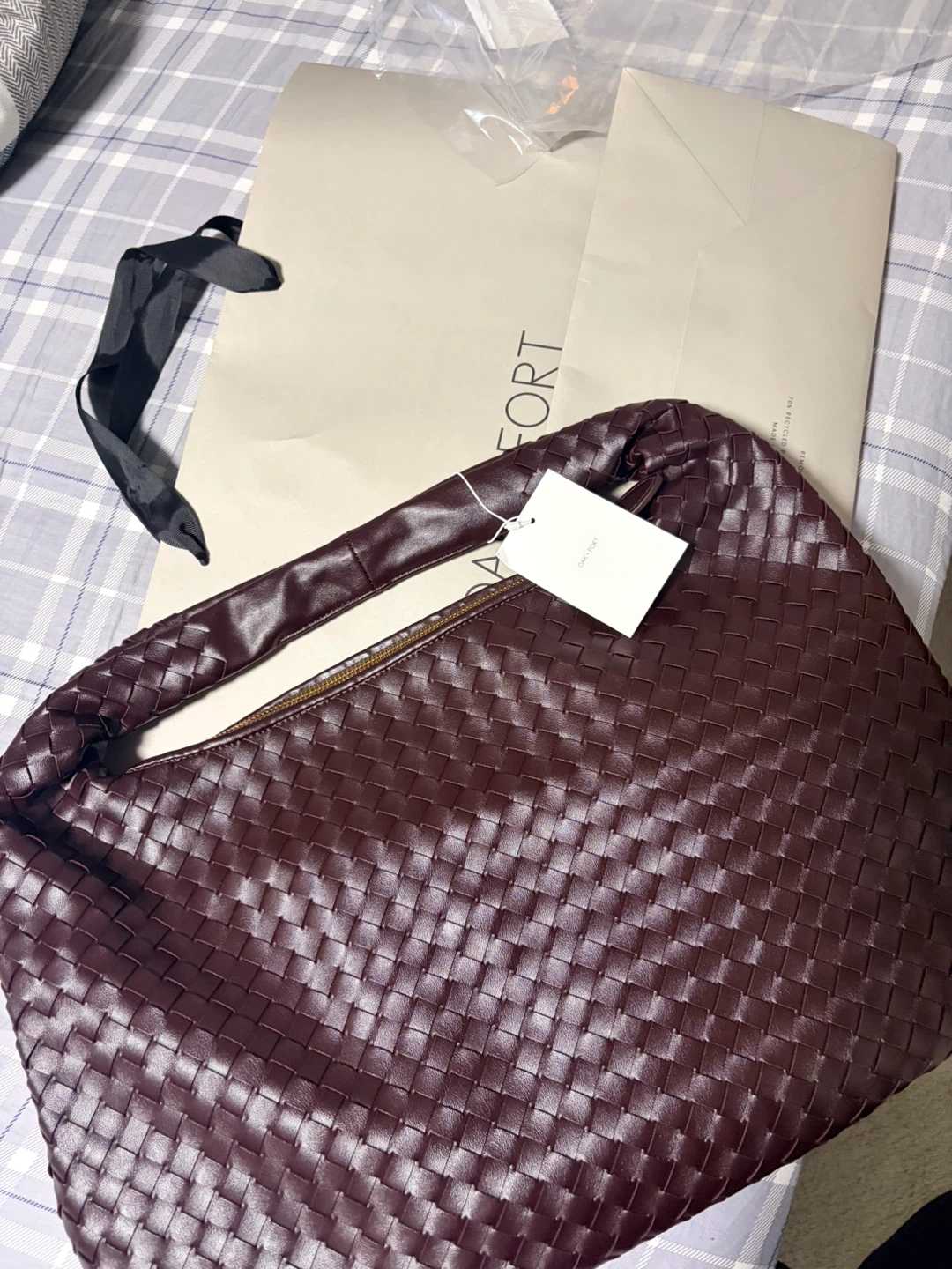 Oak + Fort Woven Shoulder Bag Brand New with tags