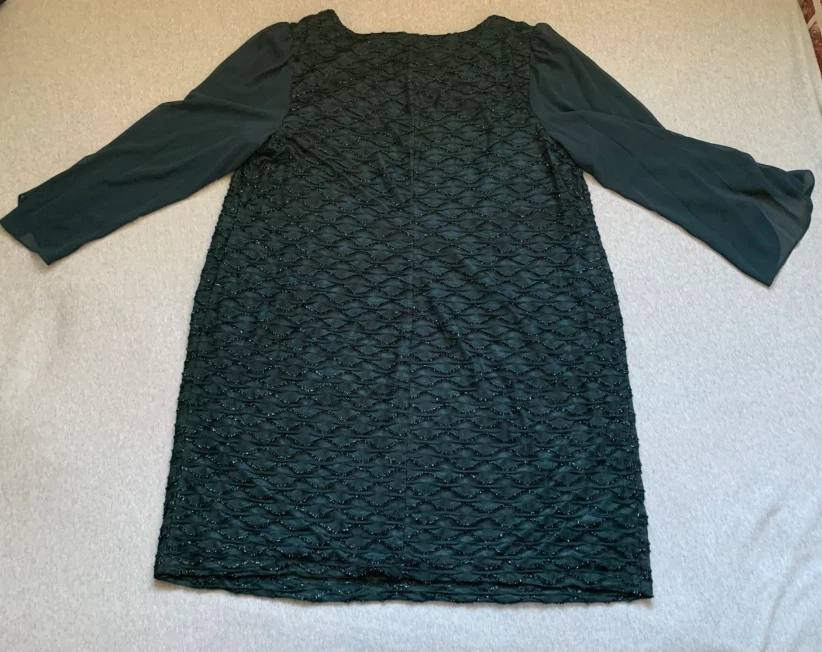 Connected Apparel Dark Green Beaded Dress - Size 24W - photo 2
