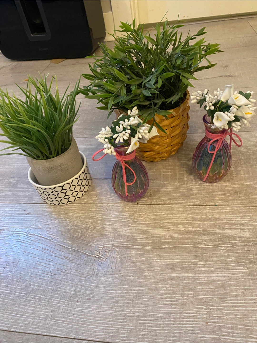 Assorted Artificial Plants and Floral Vases