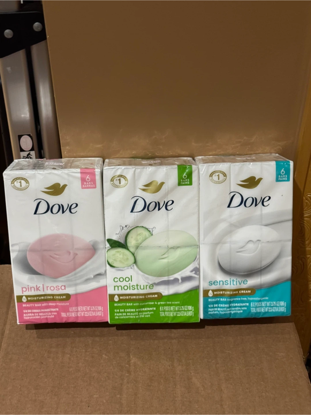 Set of 6 Dove Beauty Bar Soap Packs