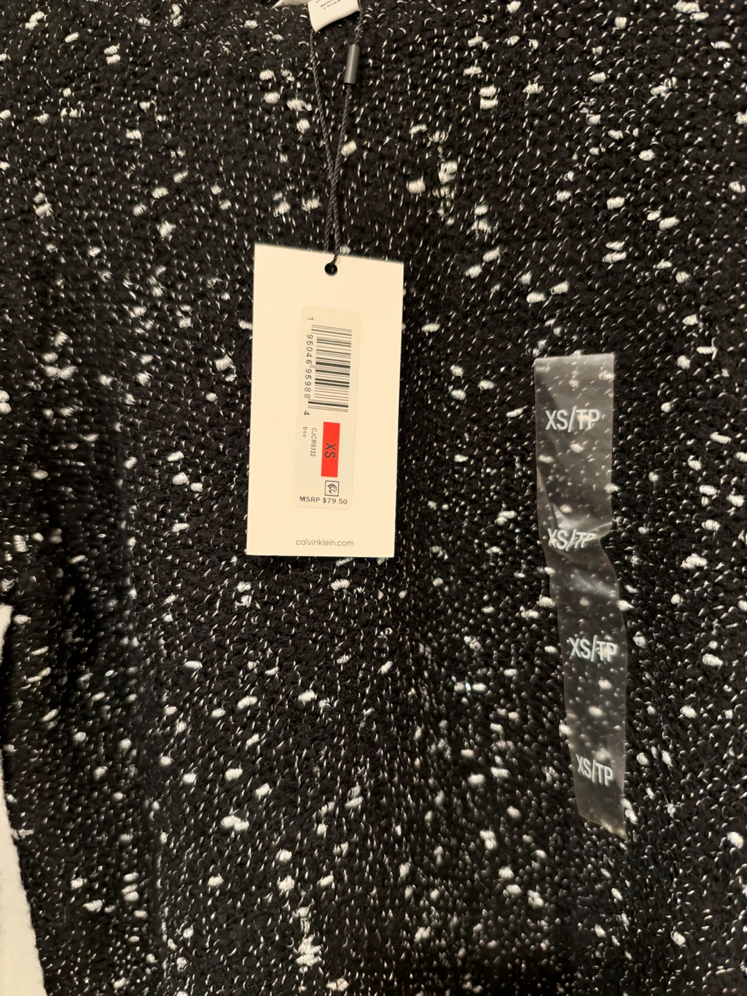 Calvin Klein Jeans Black and White Sweater