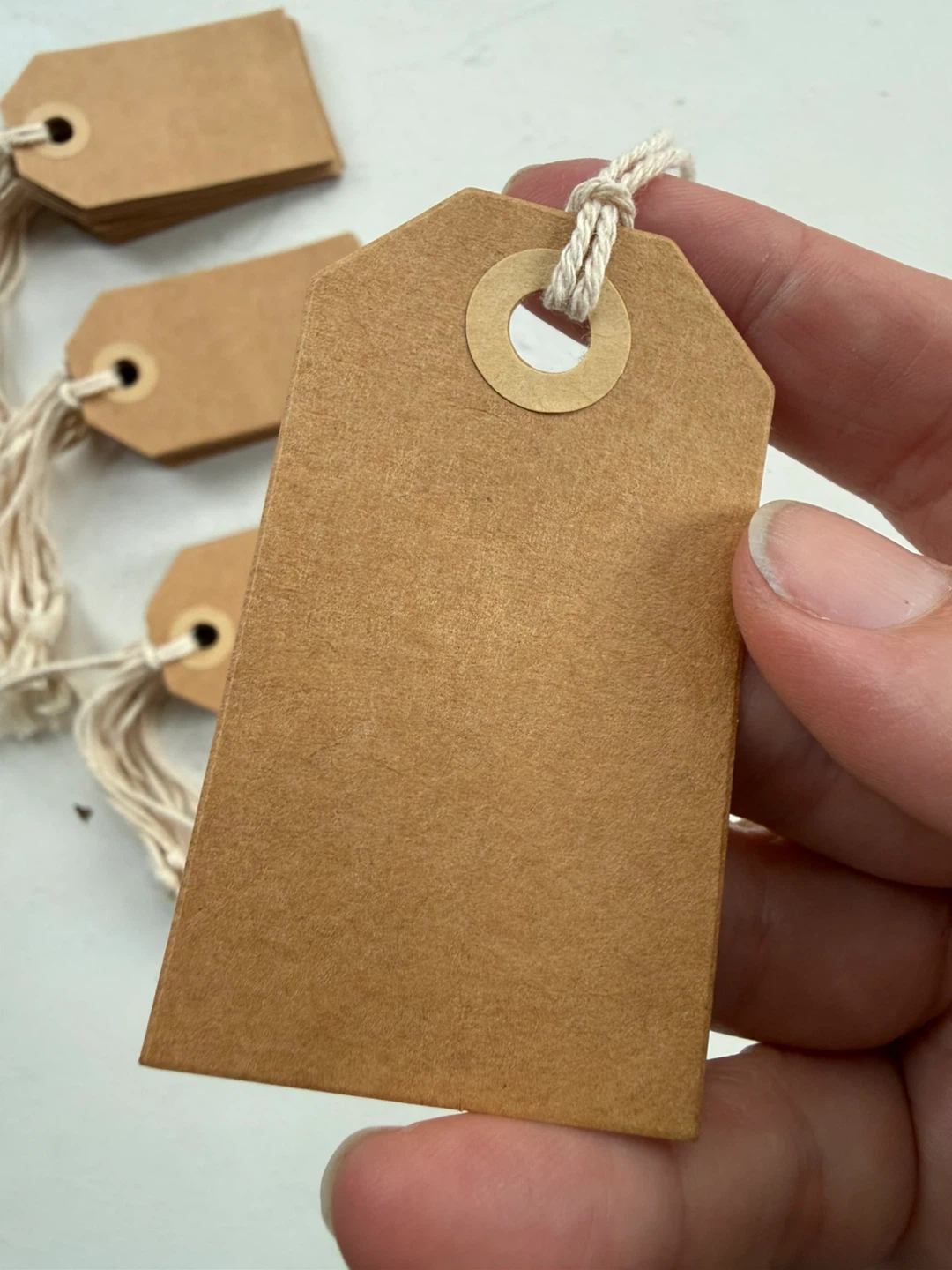 Kraft brown gift tags - small x30