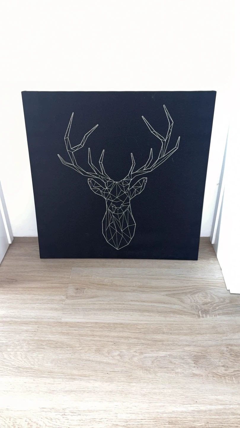 IKEA Modern PJÄTTERYD Geometric Deer Canvas