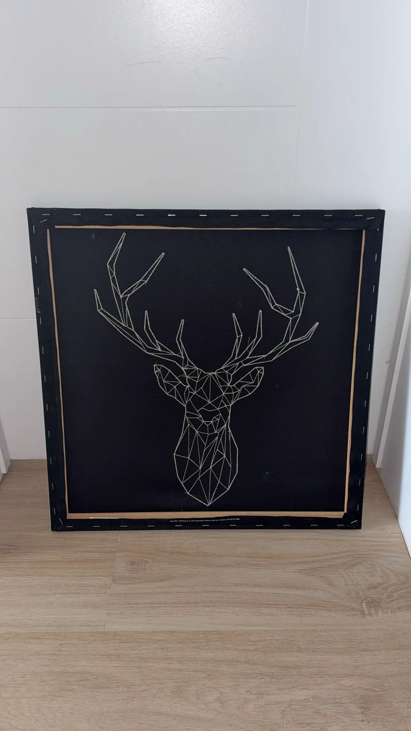 IKEA Modern PJÄTTERYD Geometric Deer Canvas - photo 2