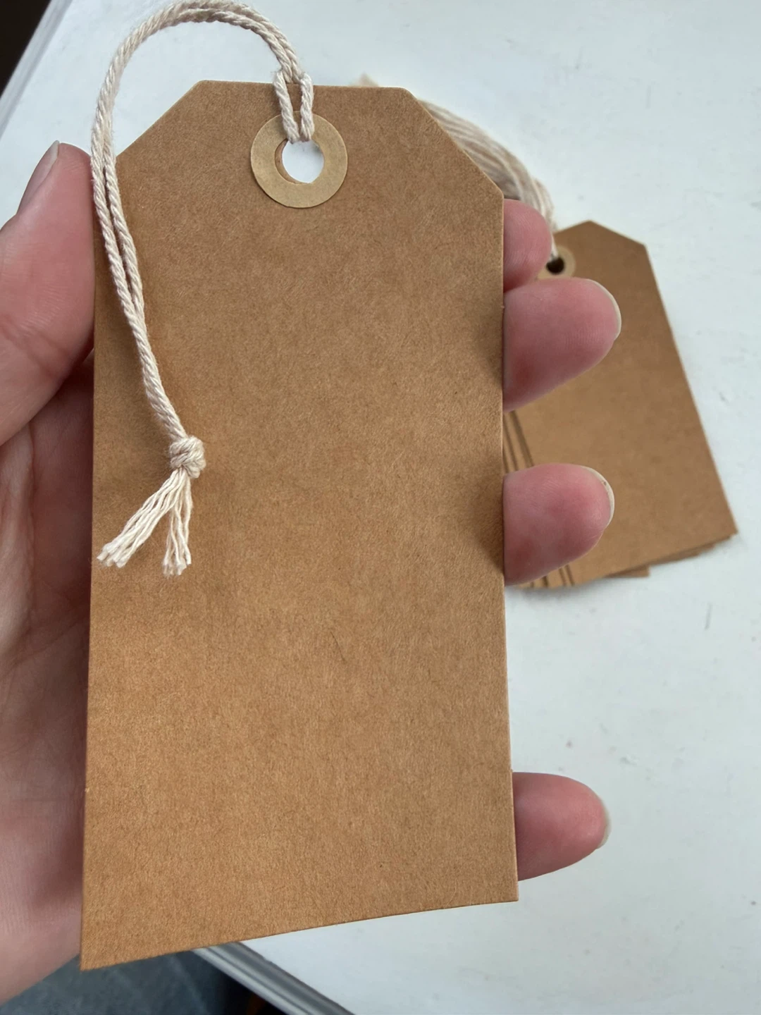 Kraft brown gift tags - medium x10