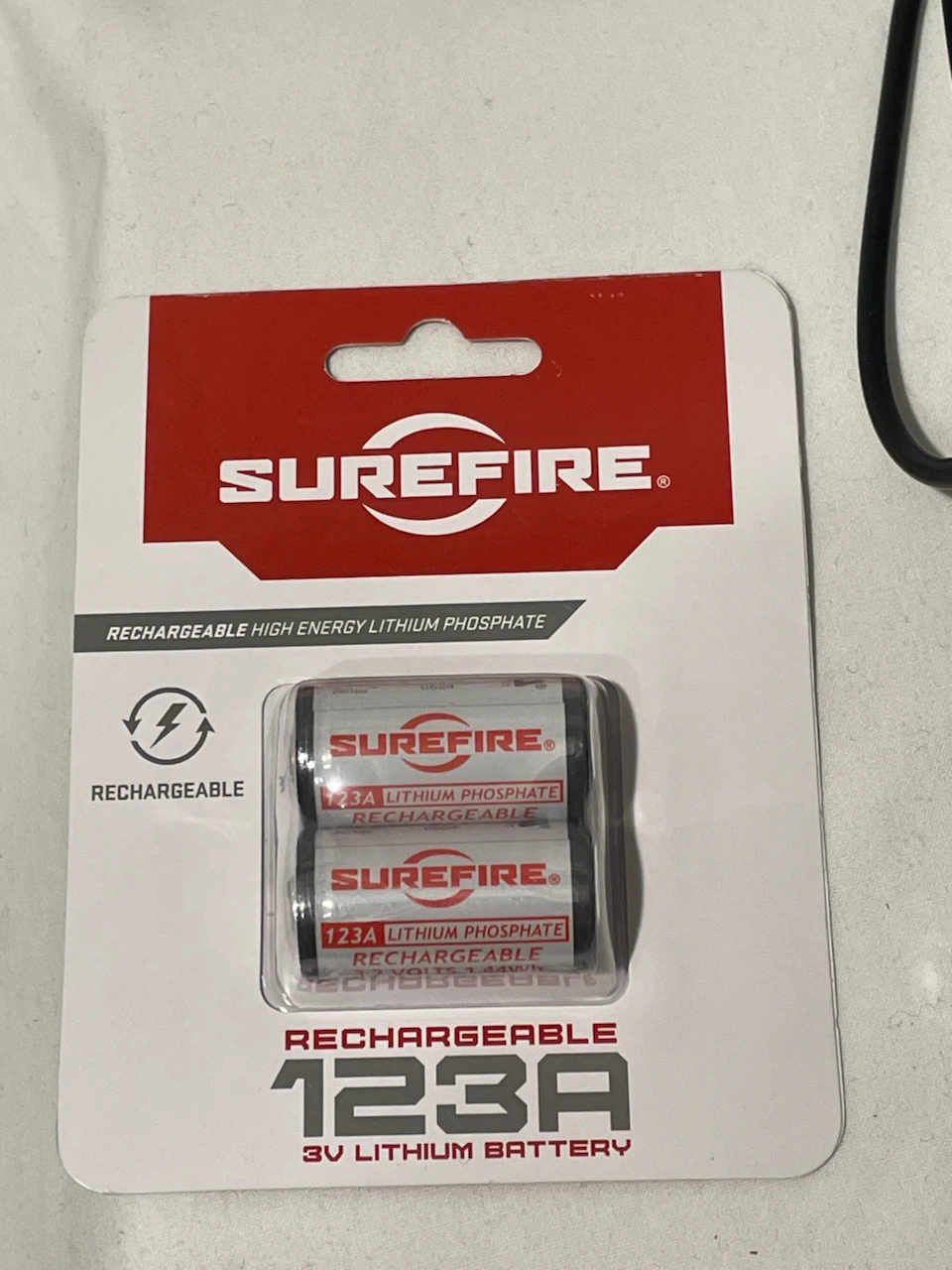 Six Surefire 123A Rechargeable Batteries and Charger - photo 3