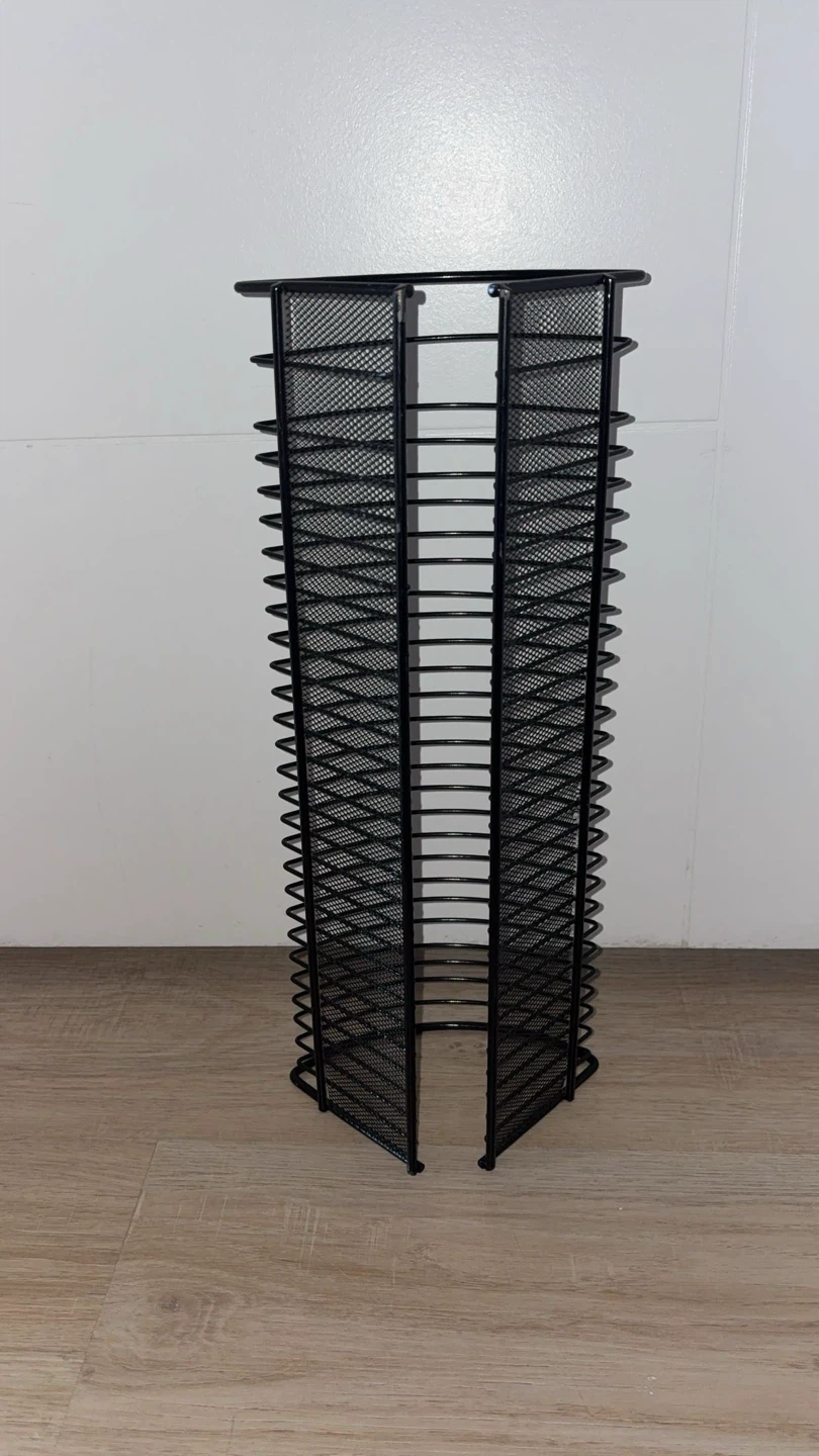 1990s Wire Mesh CD Storage Tower Rack - photo 2