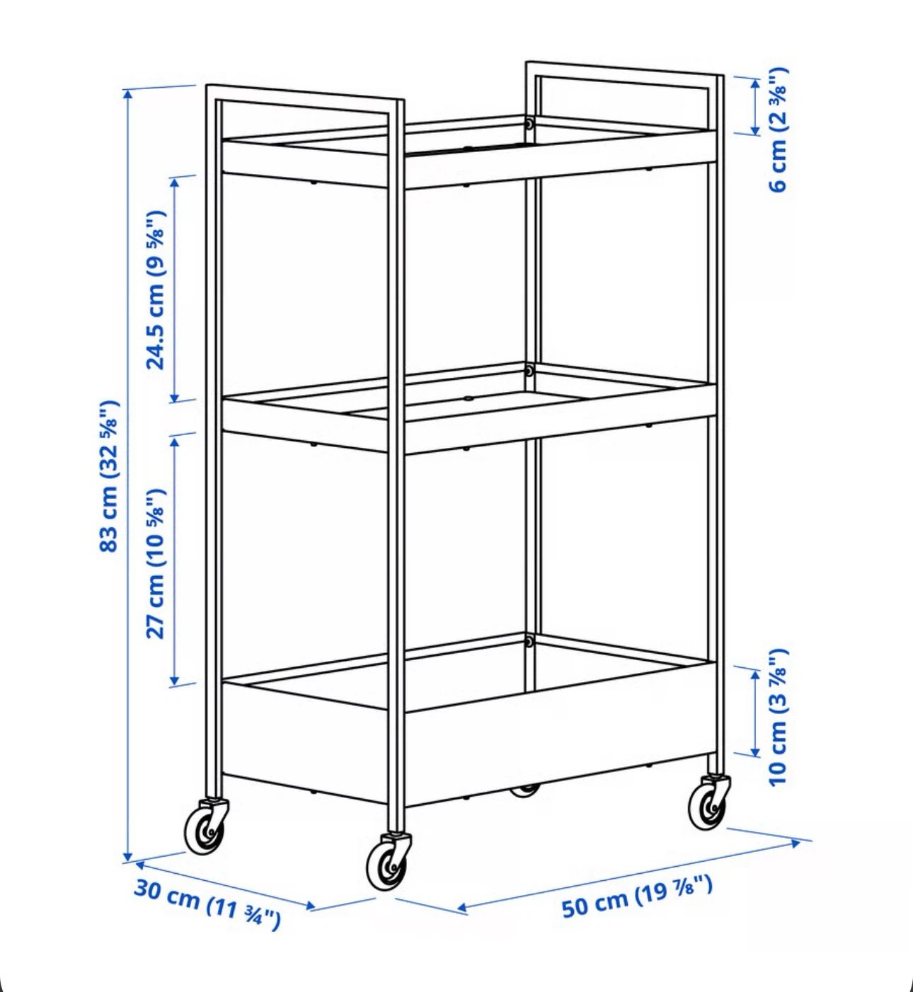 IKEA NISSAFORS Utility Cart Black - photo 2