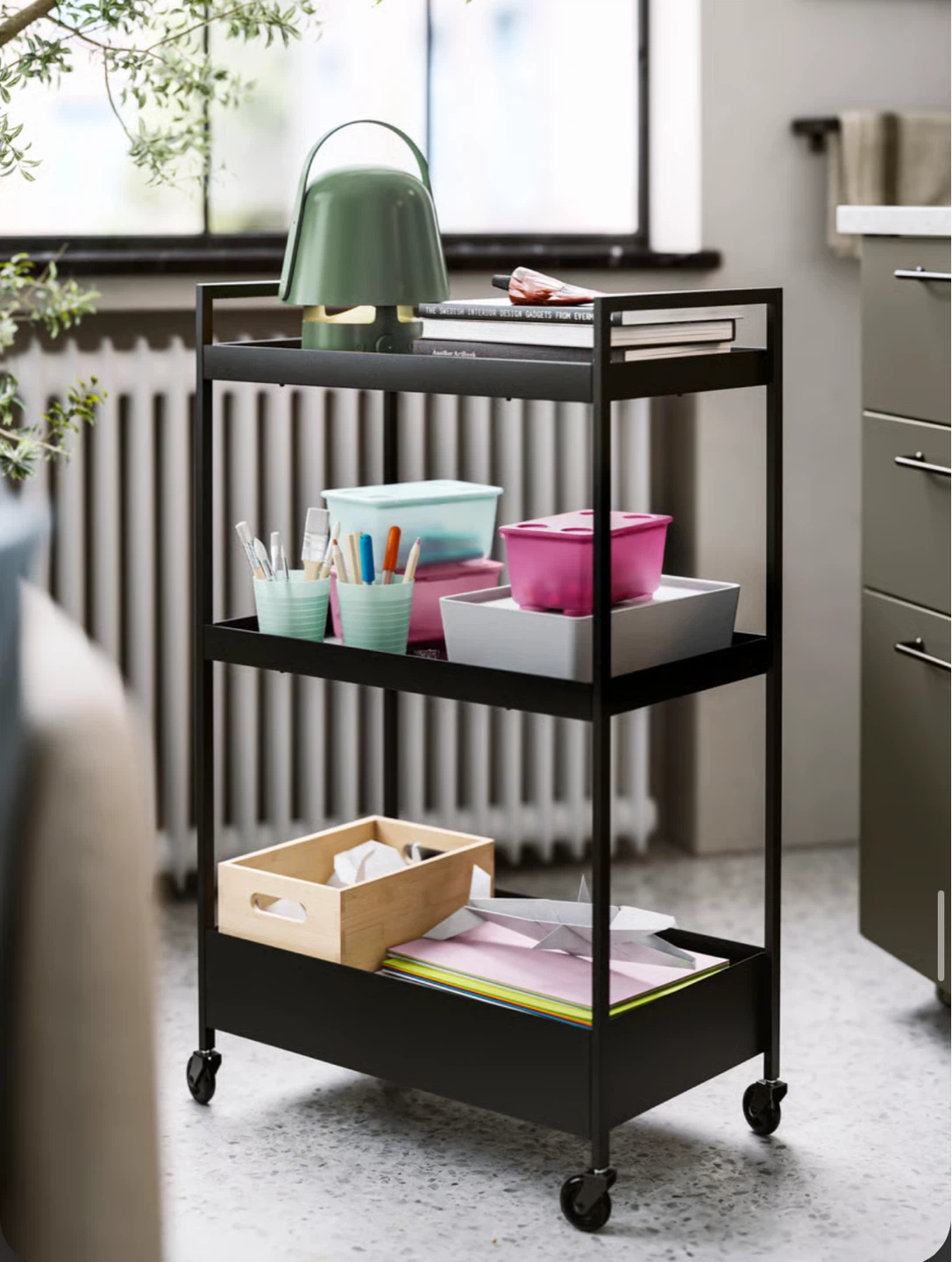 IKEA NISSAFORS Utility Cart Black