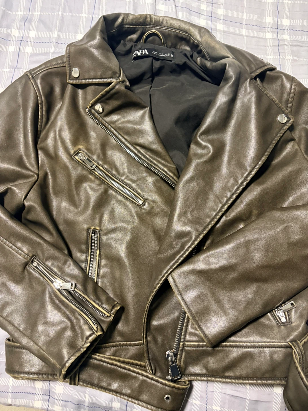 Zara Faux Leather Biker Jacket- Like new