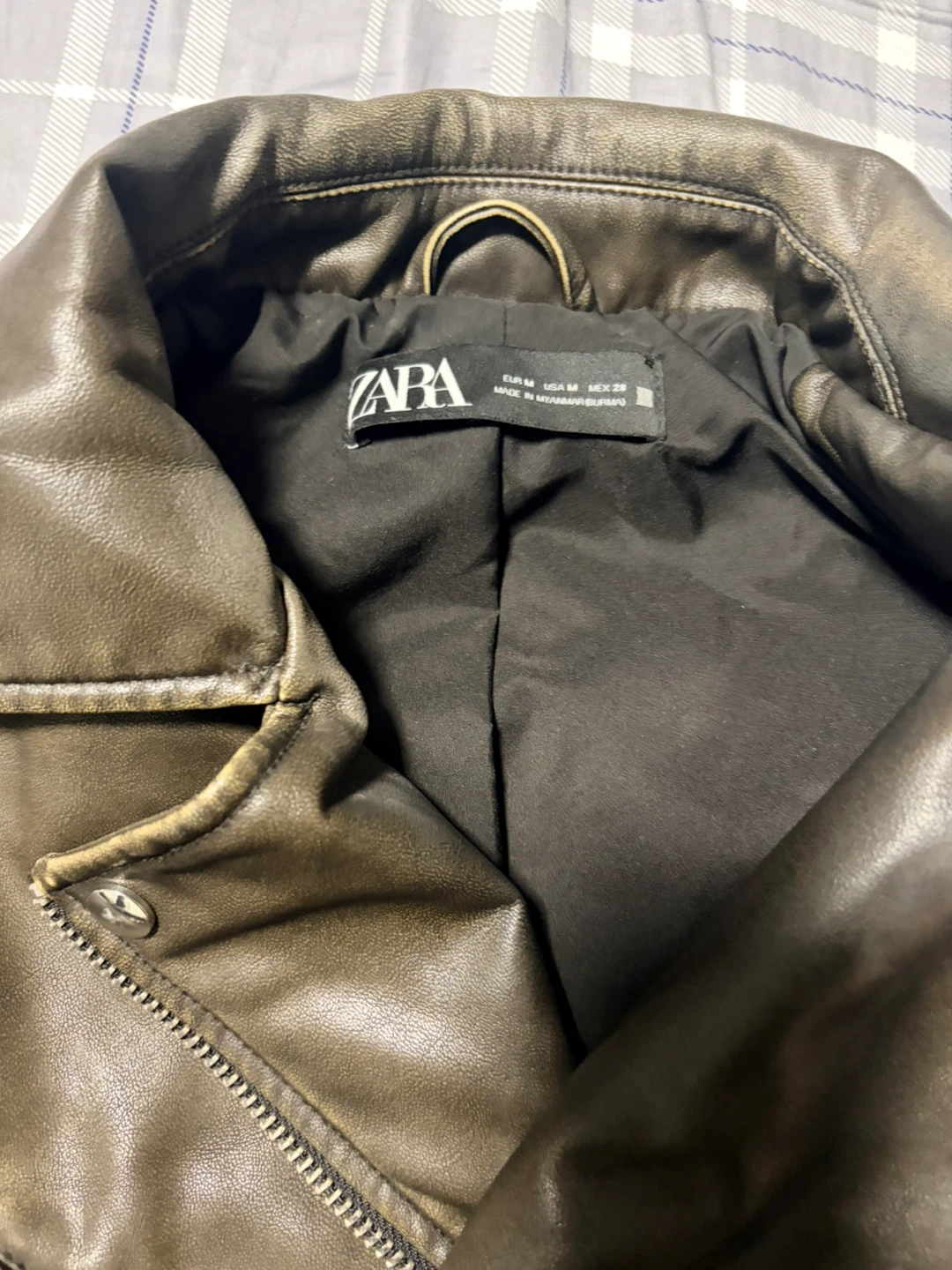 Zara Faux Leather Biker Jacket- Like new - photo 2