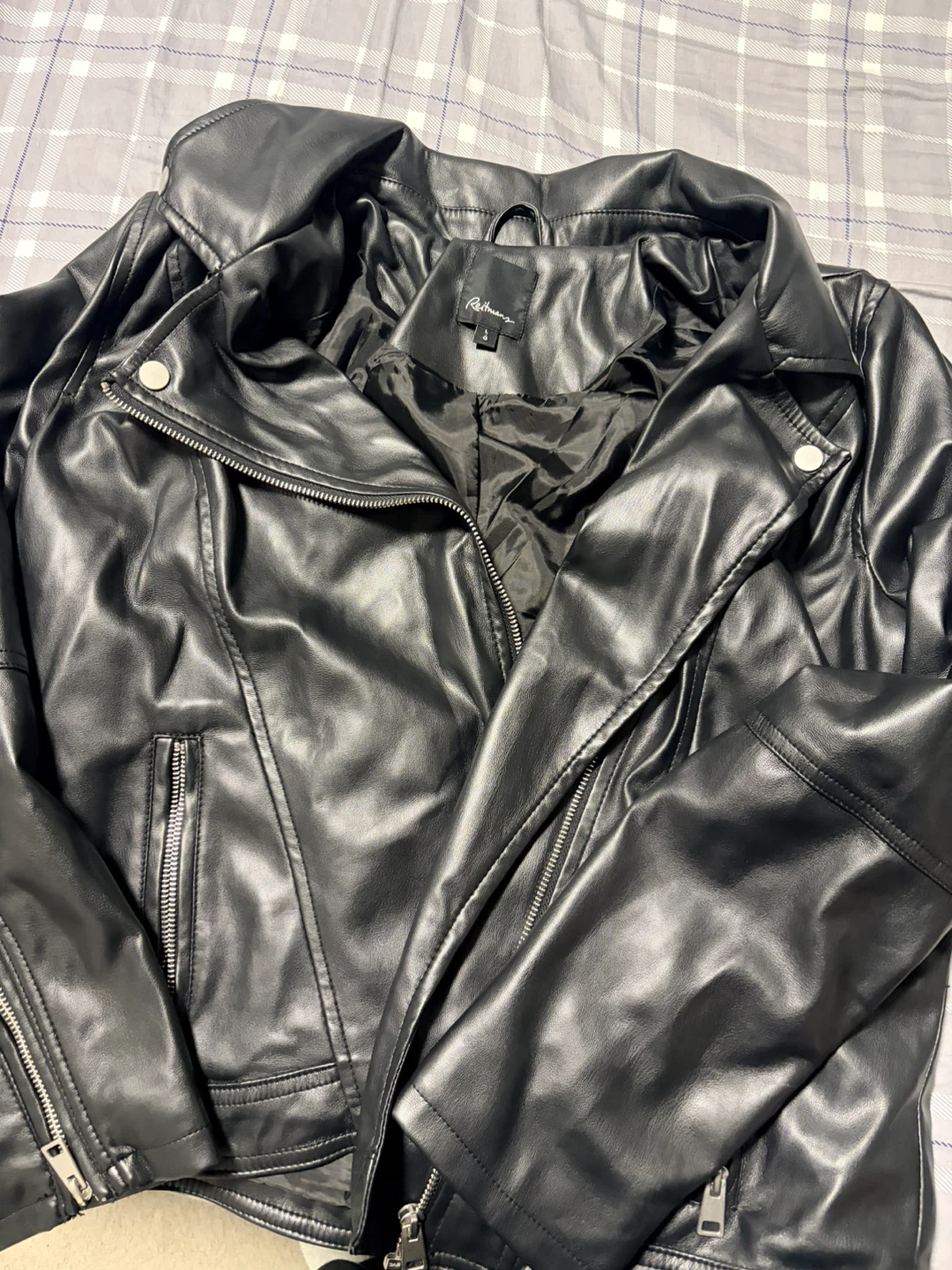 Reitmans Black Faux Leather Jacket- New without tags