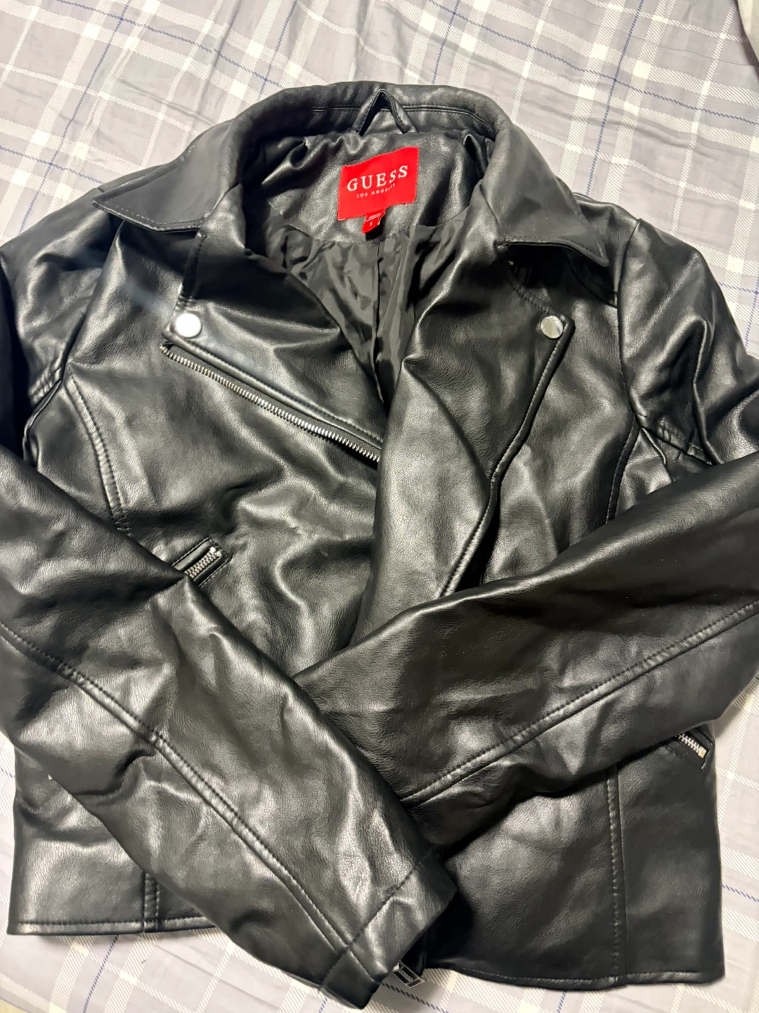 GUESS Black Faux Leather Jacket