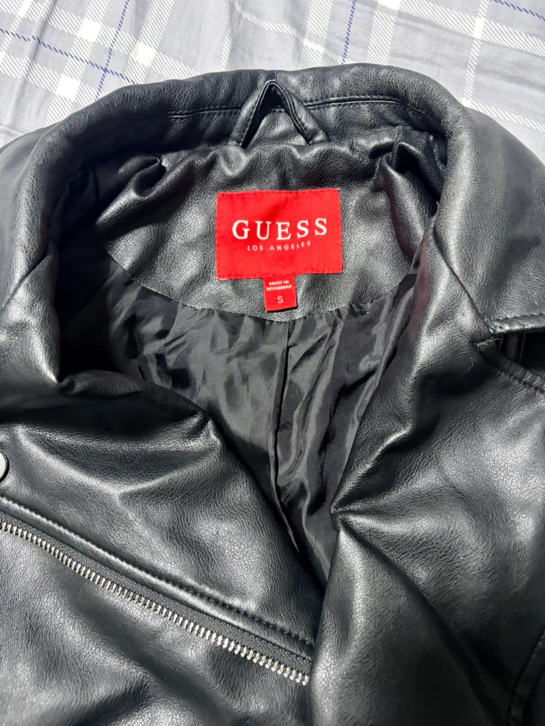 GUESS Black Faux Leather Jacket - photo 2