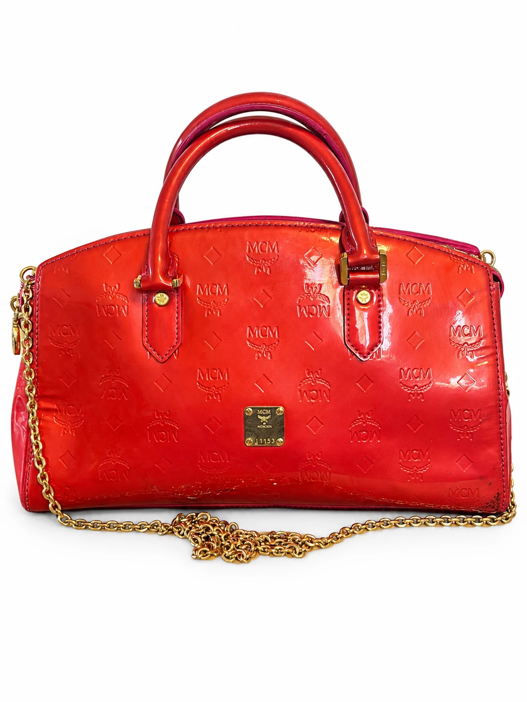 MCM Red Patent Leather Handbag - photo 2