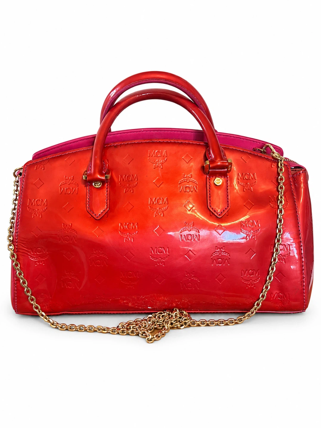 MCM Red Patent Leather Handbag - photo 3