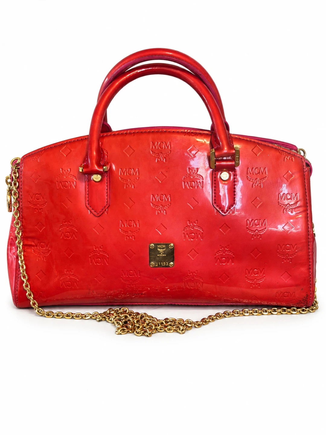 MCM Red Patent Leather Handbag - photo 5